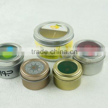 Smaller popular round tin candles 5x3.2cm height XM-T008