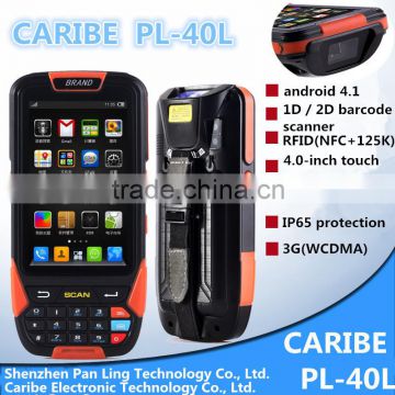 CARIBE PL-40L Ac017 4" dispaly touch screen android rugged barcode scanner 1D/QR code scanner
