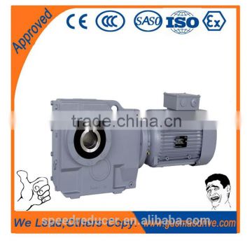 Hollow shaft worm helical gearboxes