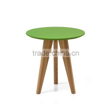 LB-DD6003 Hot Sale Modern Living Room Furniture Green Colourful MDF NarrowSide Table wooden legs