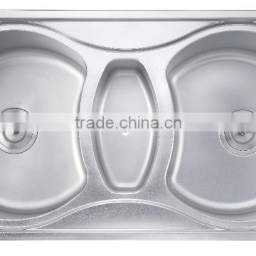 Kitchen stainless steel triple bowl sink factory                        
                                                                                Supplier's Choice
