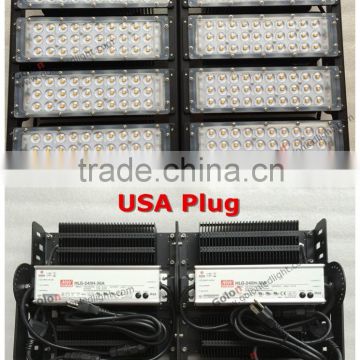 High Power CREELED 400 watt LED Flood light with USA Plug Meanwell driver 5years warranty Tennis court 400w flood light