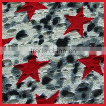 Knitted Cotton Rayon TR Polyester Burn Out Fabric