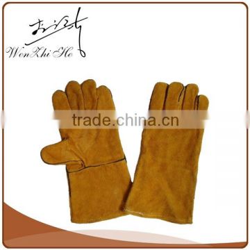 Abrasion Resistant Working Cow Split Leather Welding Gloves