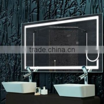 High class 3000K / 6000K LED lighting backlit bathroom mirror China with magnifier