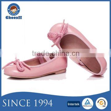 Wholesale OEM Children Girls Elegant Design Flat Dress Shoes with Bow