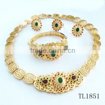 Wholesale set necklace fashion hot sale set fake gold jewelry