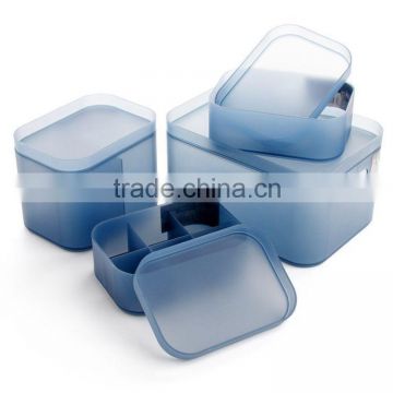 Grind arenaceous effect cosmetic storage box plastic