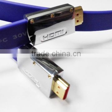 15M High Quality HDMI flat cable with metal shell support 4K*2K