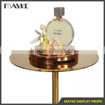 Decoration Dirty Gold Electroplating Glossy Stainless Steel Exhibition Display Stand