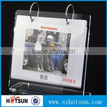 China factory wholesale 2016 cheap L shape acrylic table calendar holder