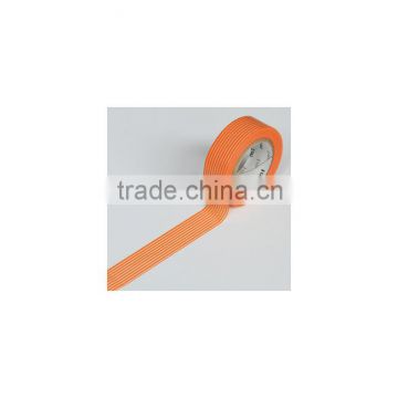 Wholesale YIWU FACTORY 15mm x 10m orange striped masking tape Paper Packaging Tape