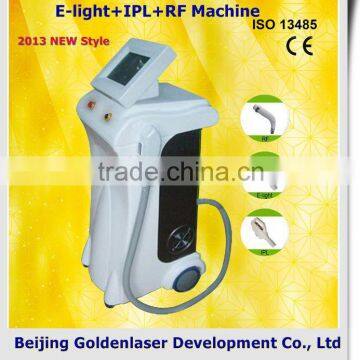 Intense Pulsed Flash Lamp 2013 New Style E-light+IPL+RF Machine Www.golden-laser.org/ Light Therapy Skin Care System Remove Tiny Wrinkle