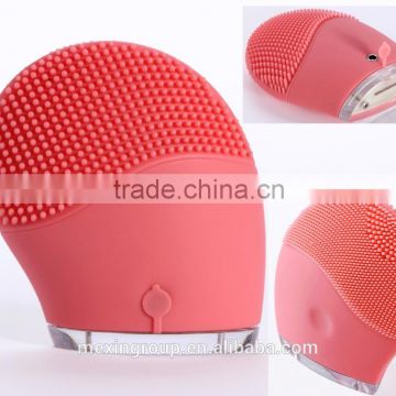 Natural Silicone Electric Facial Cleansing Brush Rechargeable Face Cleaning Brush