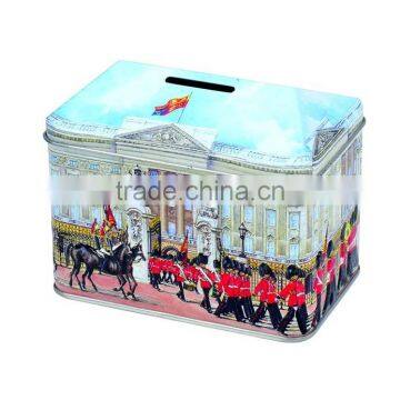 army printing coin bank/house shape coin bank
