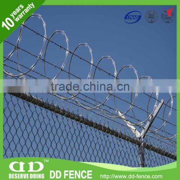 cross type razor barbed wire fence / colored barbed wire / safety anti rust razor barbed wire