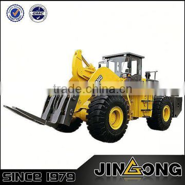 Marble handling equipment,China log fork loader trailer JGM761FT28 Wheel loader for sale