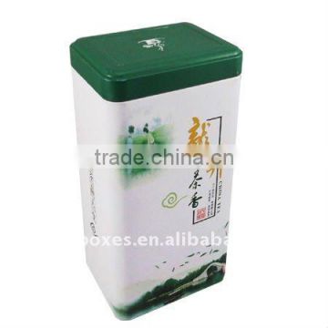 Tin box factory sell rectangle chinese tea tin