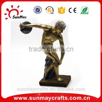 Custom high quality polyresin sport discus trophy for sale