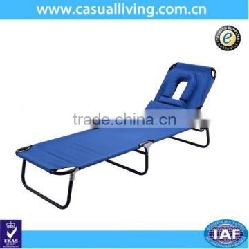 Outdoor Foldable Chaise Lounge Chair Beach Camping Recliner Bed