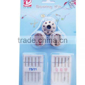 Garment accessories with sewing sanp fastener and needles