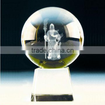 Good k9 crystal 3D laser engraving crystal ball centerpiece with fame people