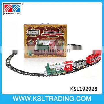 Battery operated smoking railway train toy christmas gift for kids