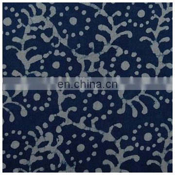 indigo blue Cotton Voile Fabric Indian Hand Block Print Dressmaking Craft Sewing By The 5 yards indigo Blue