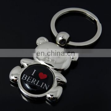Custom Tourism Metal Bear Key Ring Germany Berlin Souvenir Keychain