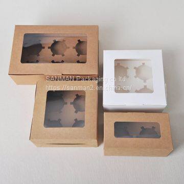 Kraft paper box window for food packaging