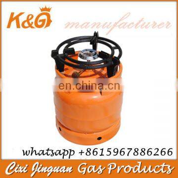 Kenya 6kg Gas Cylinder Gas Burner and Grill Parts Filling LPG for Ghana Tanzania