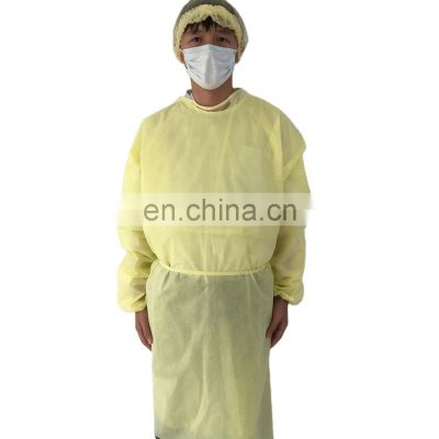 Long sleeve Protective isolation gown disposable isolation gown with elastic cuff