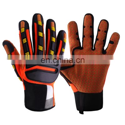 Handlandy cheap TPR protector anti-impact machine construction resistant oil and gas industrial safety working gloves