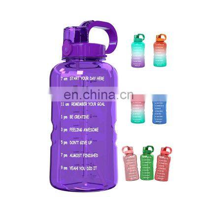 2021 new style high quality custom motivational sports portable tritan large wide mouth BPA Free fitness Bottle