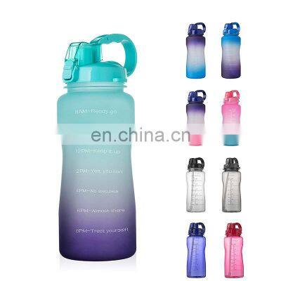 2021 new style 32oz time marker leak proof tritan sport plastic BPA free portable half gallon bottle bpa free