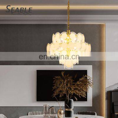 Hot Sale Indoor Decoration Lighting Cafe Home Glass LED Chandelier Lamp