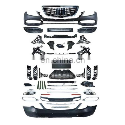 Full bumper guard kit including front rear bumper cover grille Side skirt fog lamp bracket for Benz W222 S level to 2019 Maybach