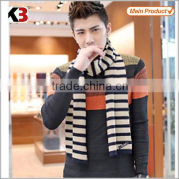 New fashion winter casual horizontal stripe knitting large men scarf