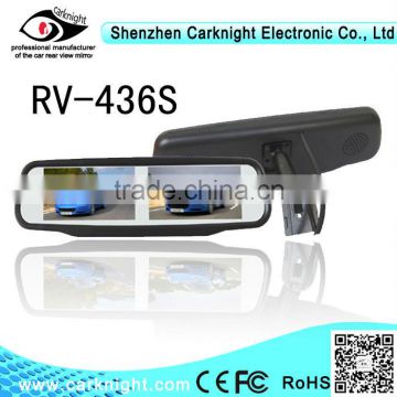 Best selling 4.3 inch Car rearview mirror Car monitor with waterproof camera