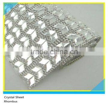 Clear Glass Crystal Rhinestone Sheet Adhesive Double Crystal Diamond Sheet 24x40cm