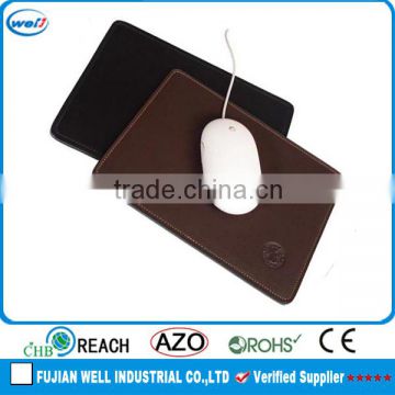 custom high quality pu leather charging mouse pad