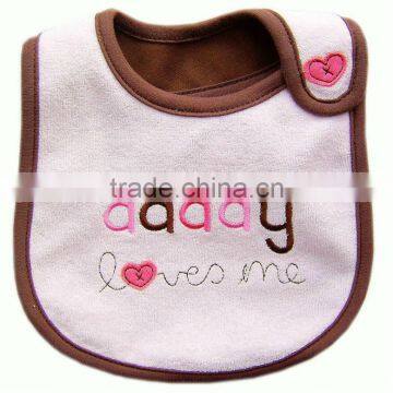 TOP quality 100% cotton colorful & baby bibs water resistant
