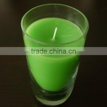 colourful glass candle