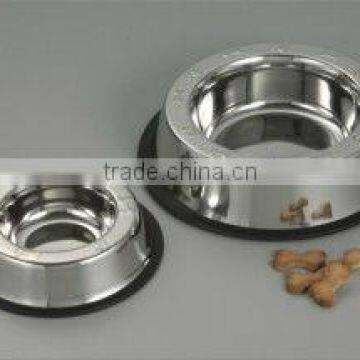 DOG BOWL STAINLESS/FEEDERS/ANTISKID BOWL