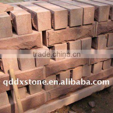 exterior decorative mushroom red sandstone wall blocks