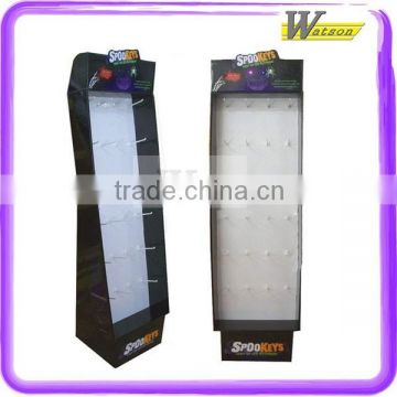 recycled Material advertising promotion corrugated paper with hook peg display stand for hair care