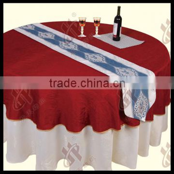 hotel linen factory jacquard table cloth underlay