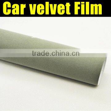 Grey Velvet Car Wrap Vinyl Film 1.35*15m
