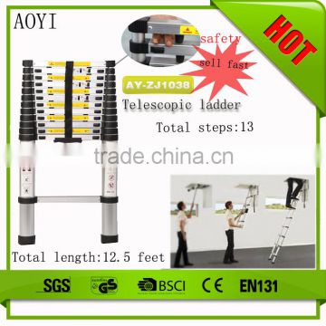 YK Best sale 13 steps flexible nonslip strong aluminum warehouse ladder