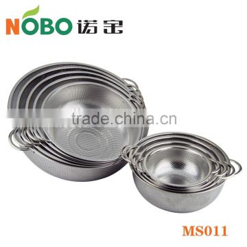 9 pcs Stainless Steel Rice Colander with Double Handle